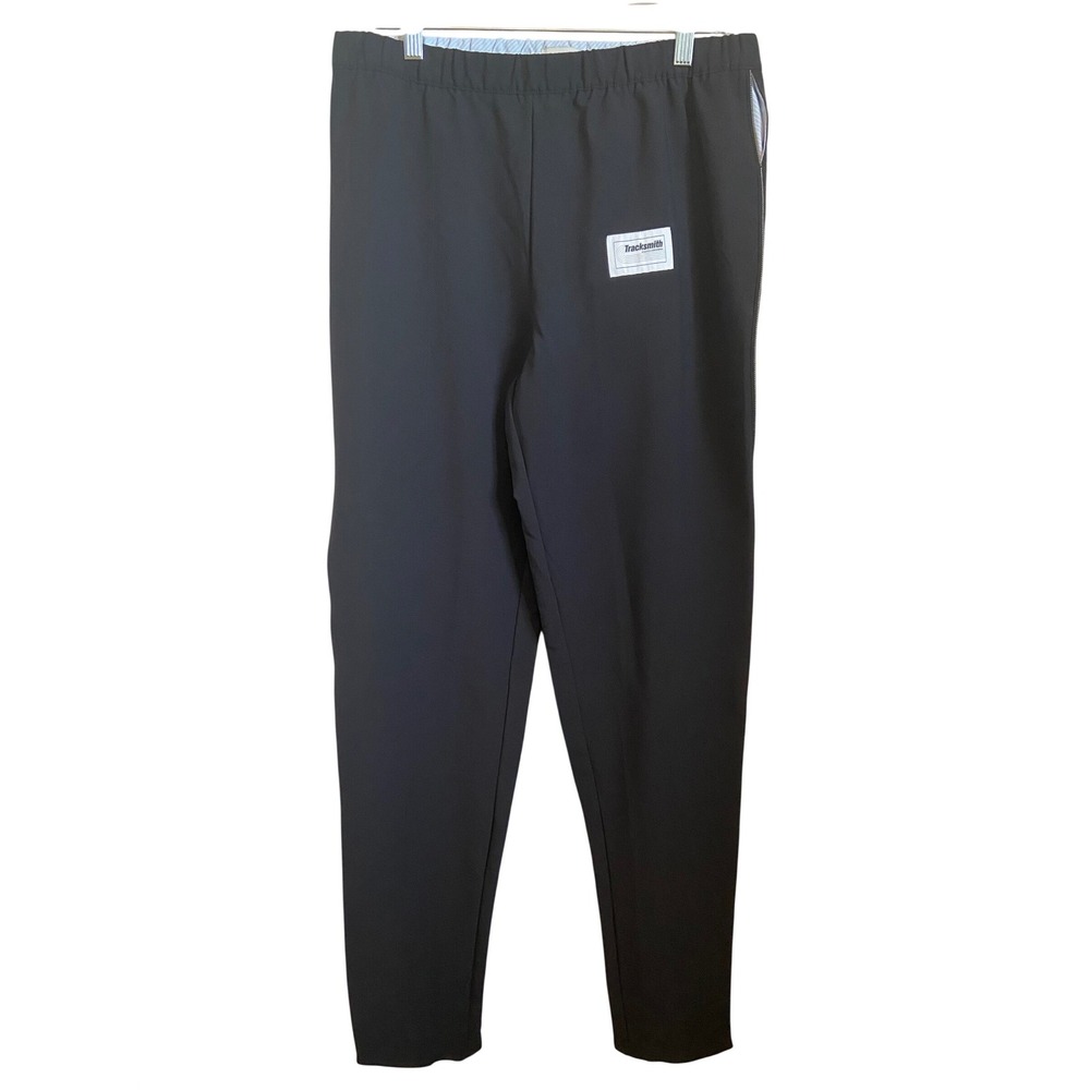 Tracksmith‎ Bislett Pants Mens Large Black Stirrup Running Tapered Track Pants